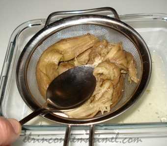 escurrimos las berenjenas