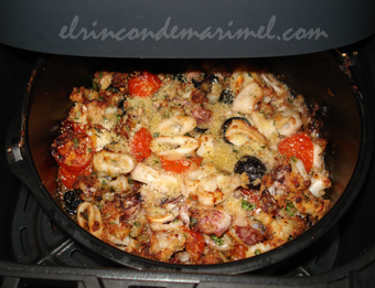 calamares mediterráneos gratinados