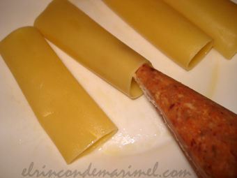 canelones de alubias rojas