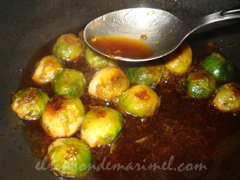 coles de Bruselas glaseadas