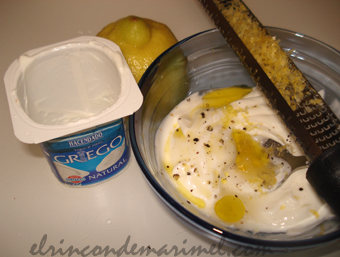salsa de yogur