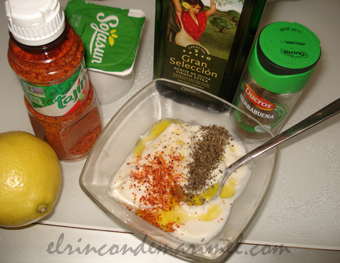 salsa de yogur