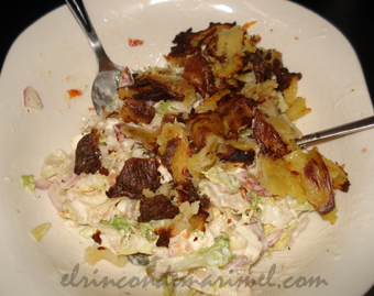ensalada de patata crujiente