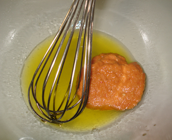 vinagreta con salsa romesco