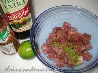 atún marinado