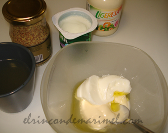 vinagreta de mostaza y yogur