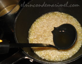 risotto vegano de alcachofas