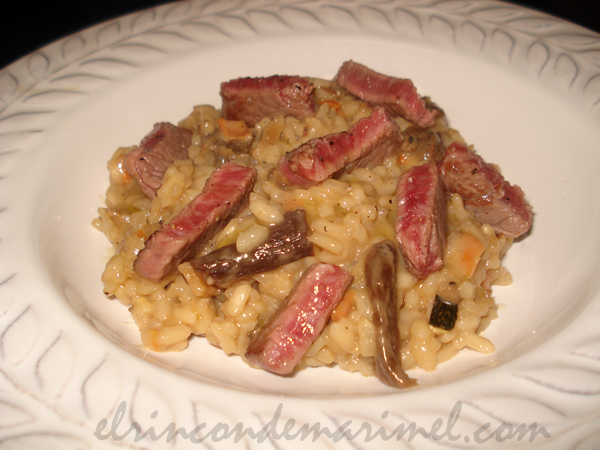 risotto de hongos Trevijano con Wagyu
