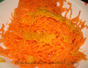 zanahoria con ralladura de naranja